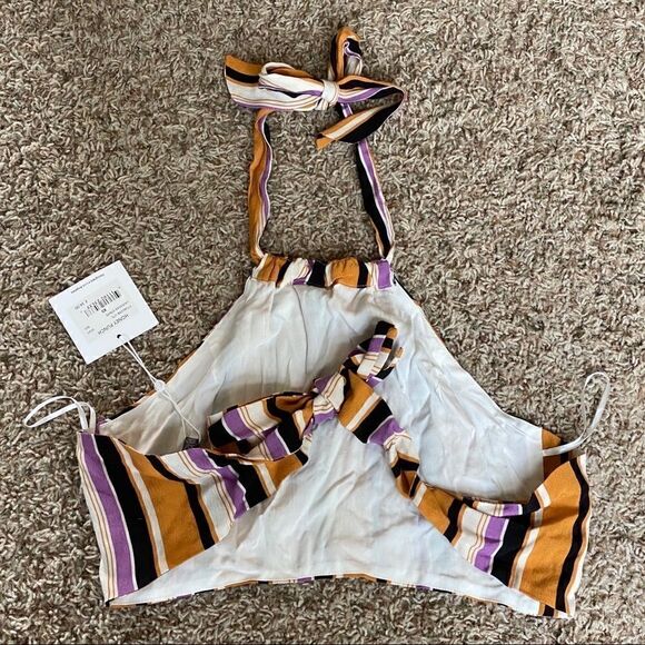 Honey Punch Striped Halter Top XS - Picture 5 of 6